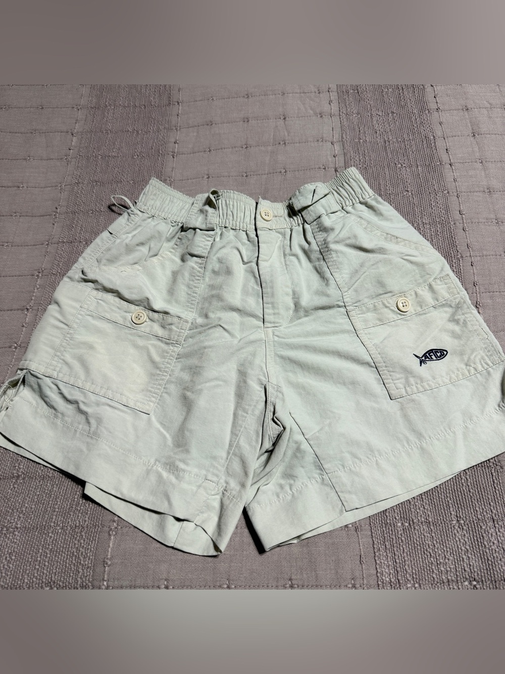AFTCO Men's Fishing Shorts Beige Size 26 READ NOTES